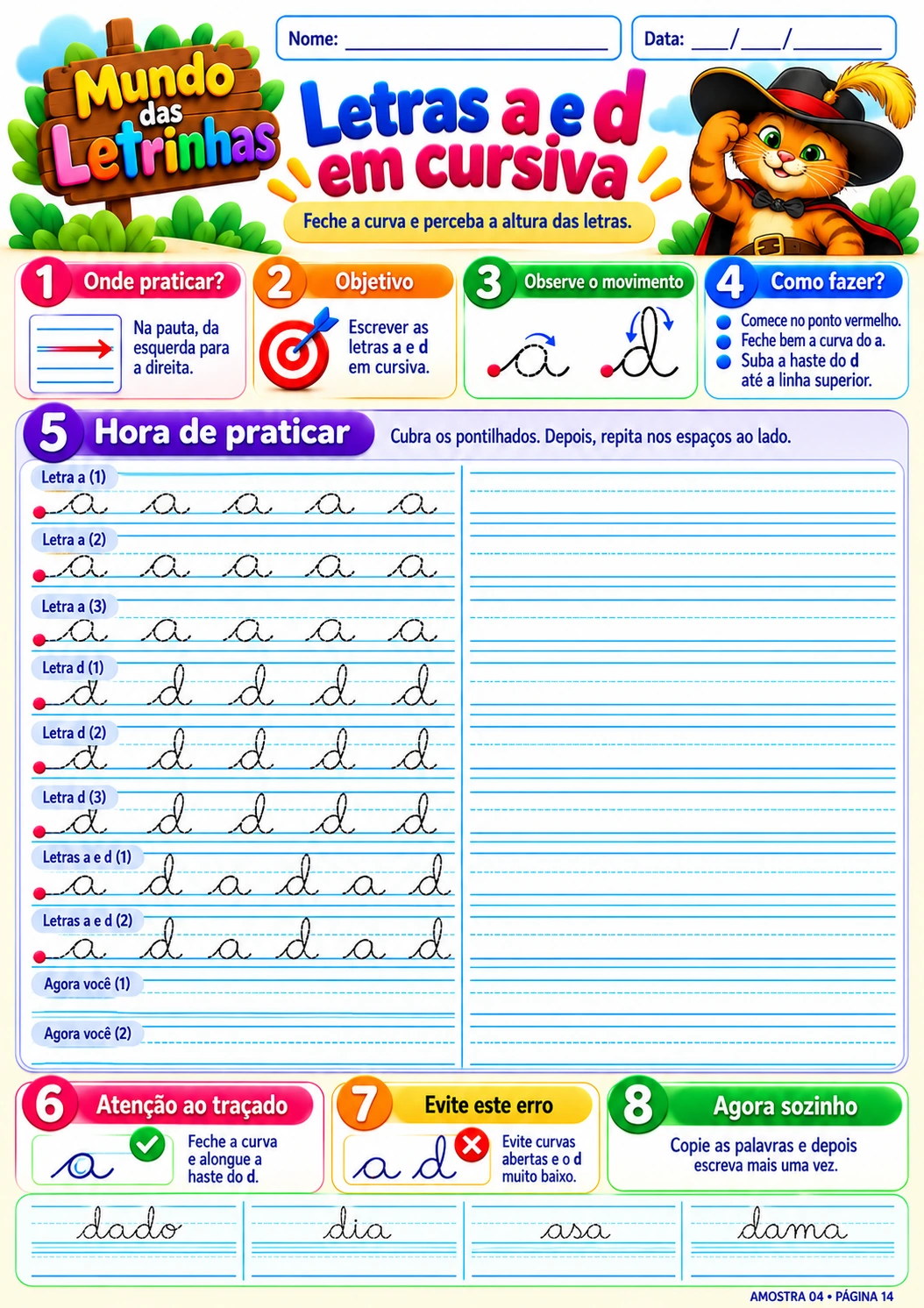 Letras a e d