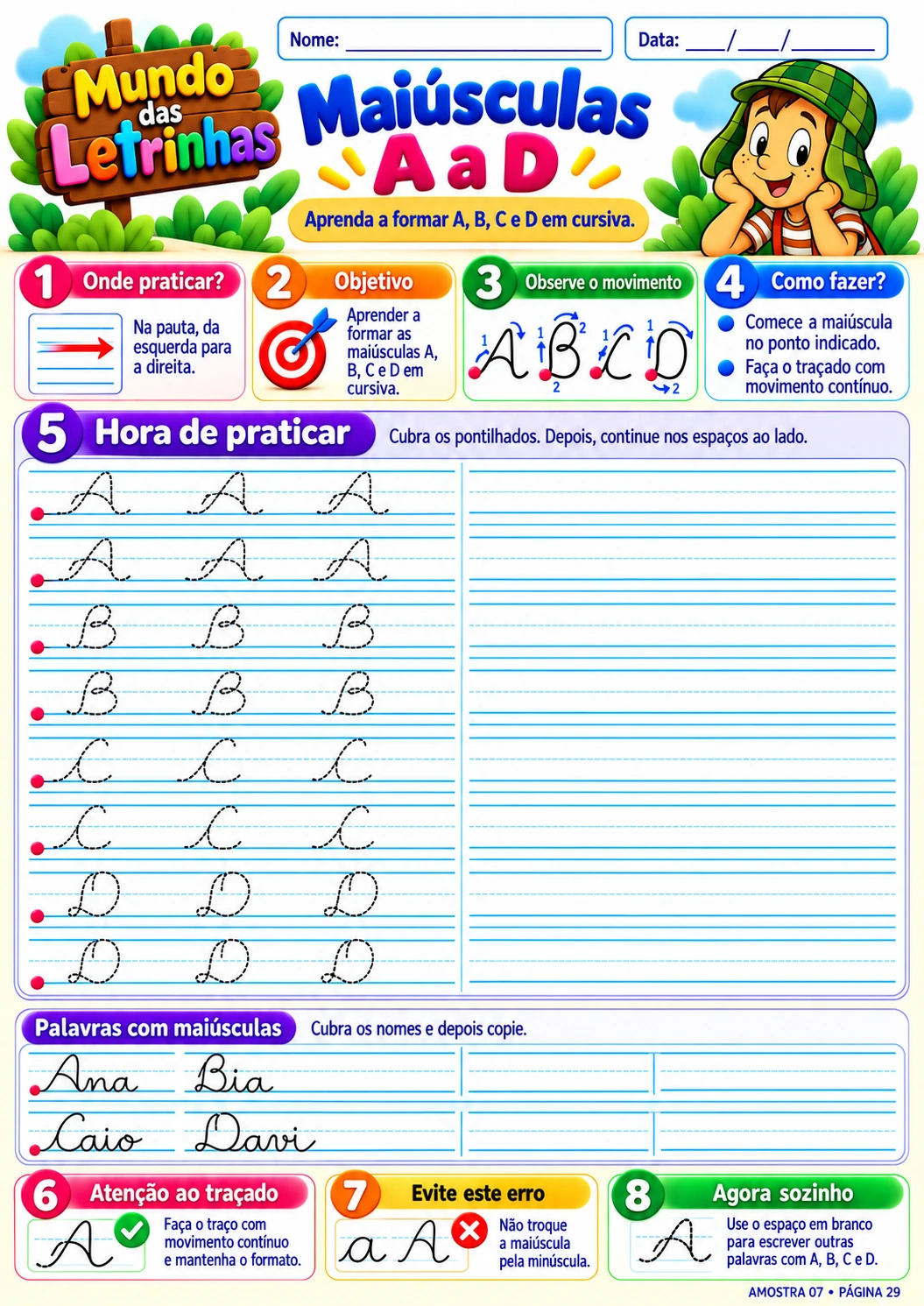 Maiúsculas A a D