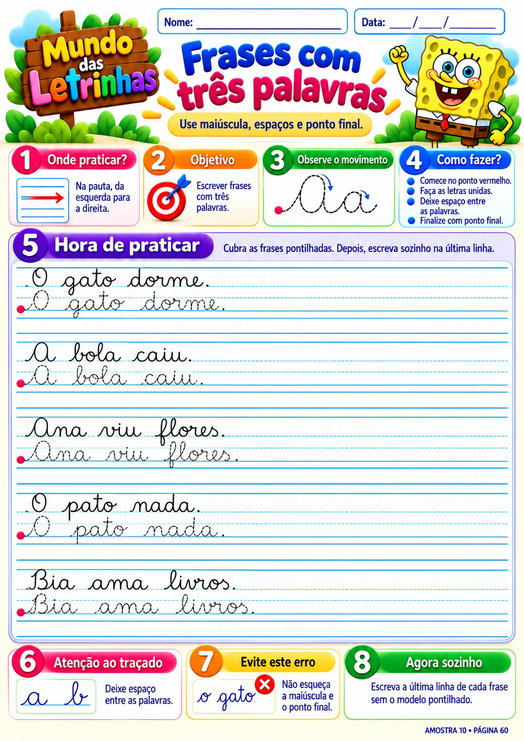 Frases com três palavras